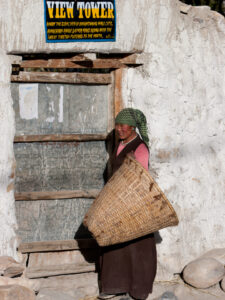 Woman in Lo Manthang on the Upper Mustang trek