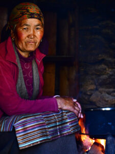 Sherpa lady in the Solu the lower part of the Everest region in Nepal
