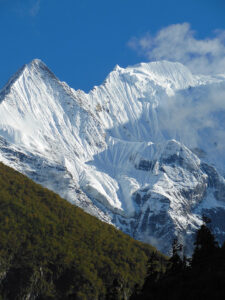 Part of Annapurna II seen from Pisang on the Annapurna Circuit trek